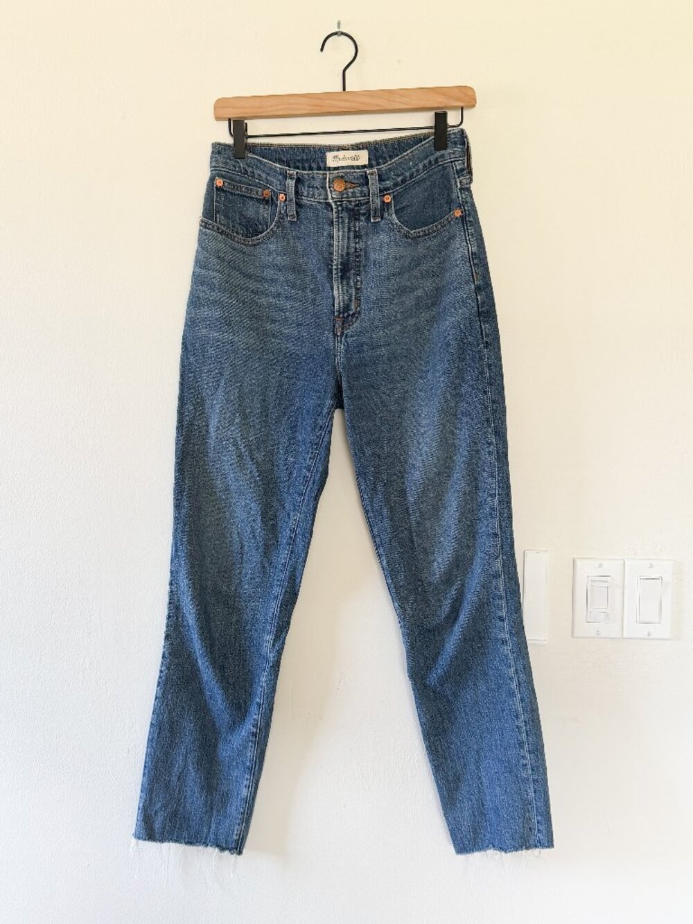 madewell // the perfect vintage jean raw hem 27